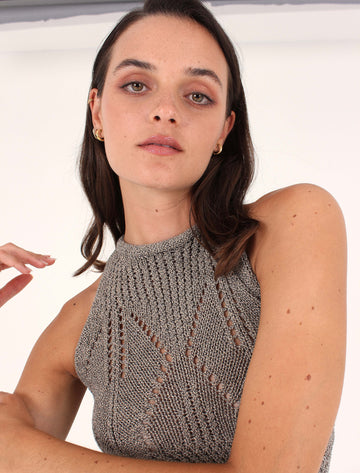 RUBY knitted top brown – STUDIO FANTASTIQUE - sustainable clothing